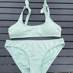 new with tags sage green bikini set